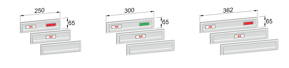 Türseitenteil - Einwurfklappen - BASIC-Line (Alu)
